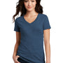 District Womens Perfect Blend Short Sleeve V-Neck T-Shirt - Deep Royal Blue Fleck