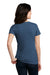District DM1190L Womens Perfect Blend Short Sleeve V-Neck T-Shirt Deep Royal Blue Fleck Back