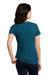 District DM1190L Womens Perfect Blend Short Sleeve V-Neck T-Shirt Deep Turquoise Blue Fleck Back