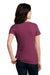 District DM1190L Womens Perfect Blend Short Sleeve V-Neck T-Shirt Raspberry Fleck Back