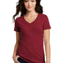District Womens Perfect Blend Short Sleeve V-Neck T-Shirt - Red Fleck
