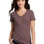 District Womens Perfect Blend Short Sleeve V-Neck T-Shirt - Rose Fleck