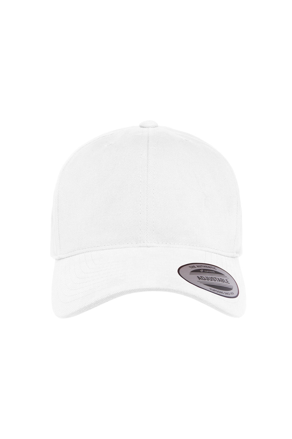 Yupoong 6363V Mens Adjustable Hat White Front