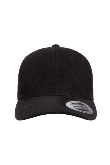 Yupoong 6363V Mens Adjustable Hat Black Front