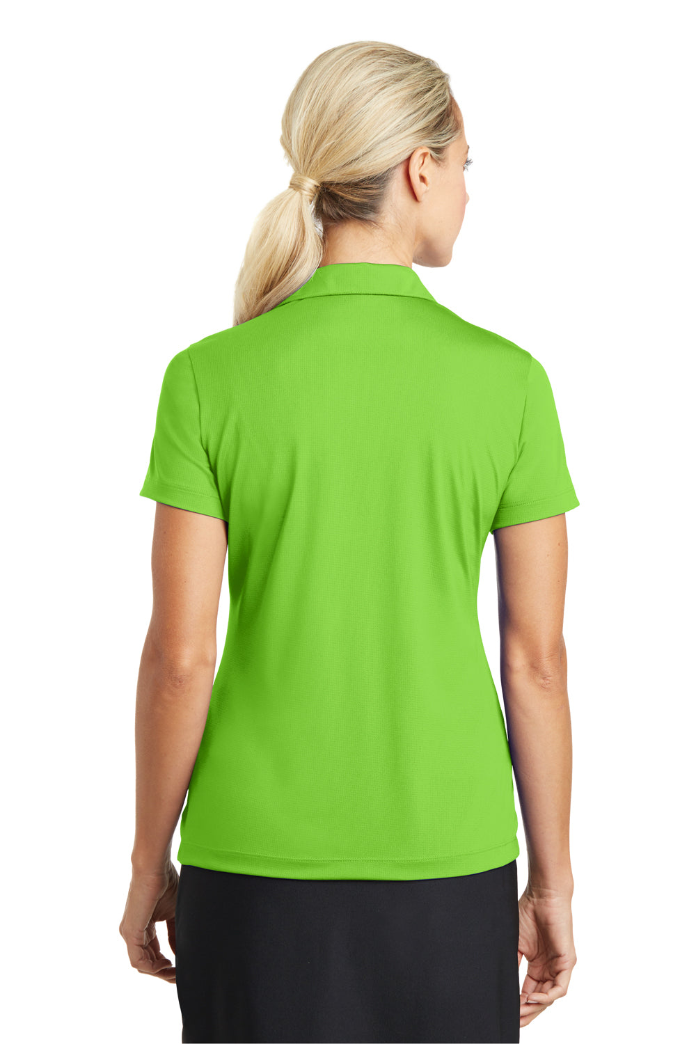 Nike 637165 Womens Dri-Fit Moisture Wicking Short Sleeve Polo Shirt Action Green Back