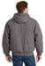 CornerStone CSJ41 Mens Duck Cloth Full Zip Hooded Jacket Metal Grey Back