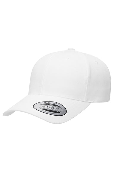 Yupoong 6389 Mens CVC Twill Hat White Front