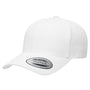 Yupoong Mens CVC Twill Snapback Hat - White