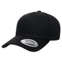 Yupoong Mens CVC Twill Snapback Hat - Black