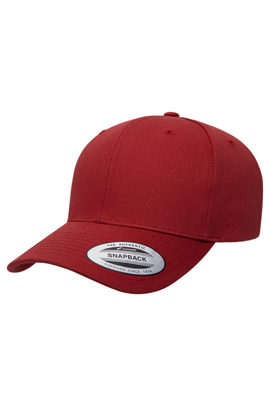 Yupoong 6389 Mens CVC Twill Hat Red Front