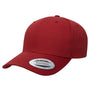 Yupoong Mens CVC Twill Snapback Hat - Red