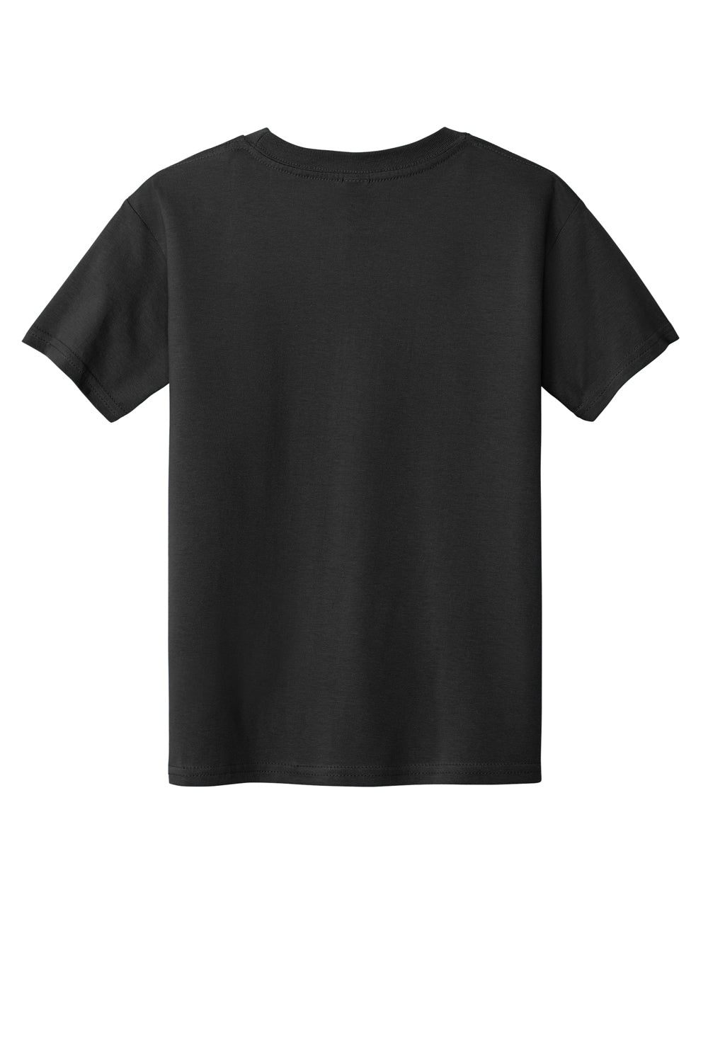 Gildan Youth Softstyle Short Sleeve Crewneck T-Shirt Black Flat Back