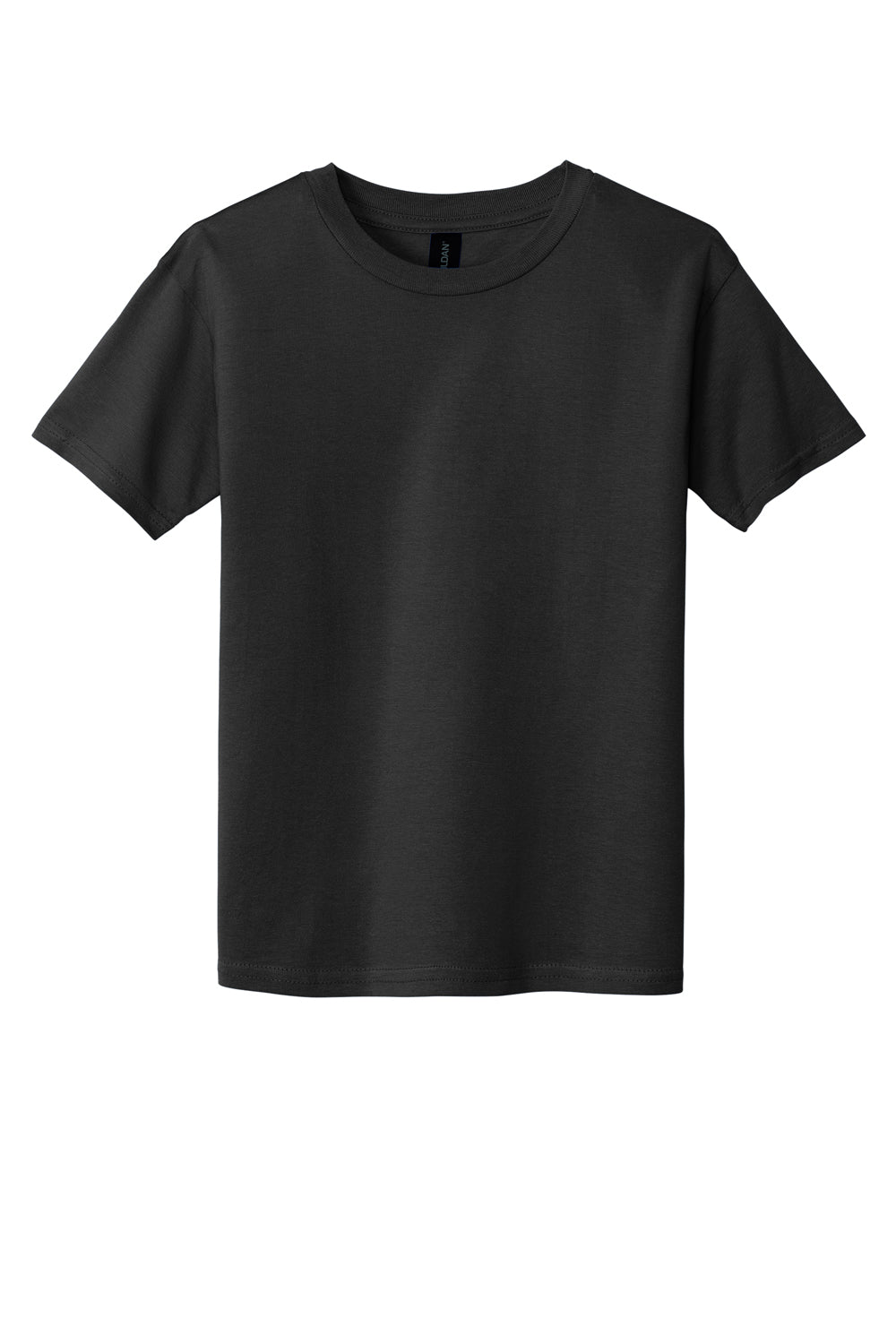 Gildan Youth Softstyle Short Sleeve Crewneck T-Shirt Black Flat Front