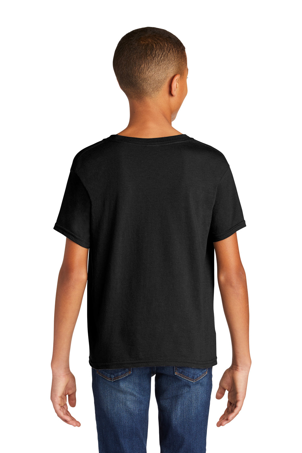 Gildan Youth Softstyle Short Sleeve Crewneck T-Shirt Black Back