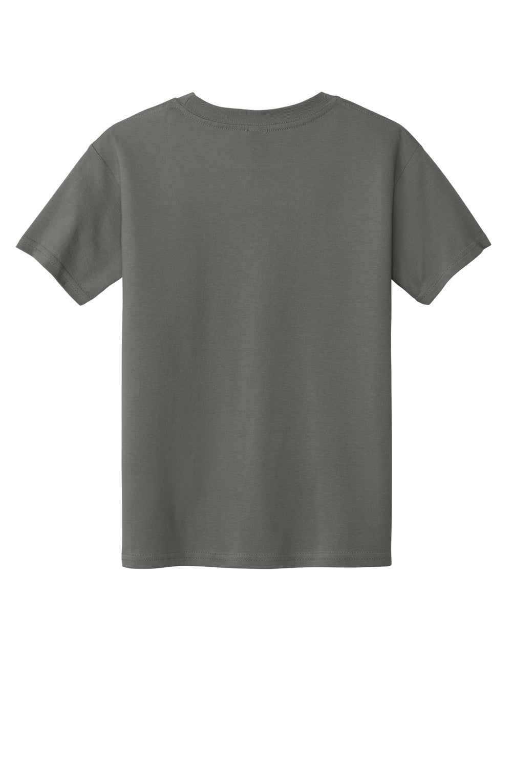 Gildan Youth Softstyle Short Sleeve Crewneck T-Shirt Charcoal Grey Flat Back