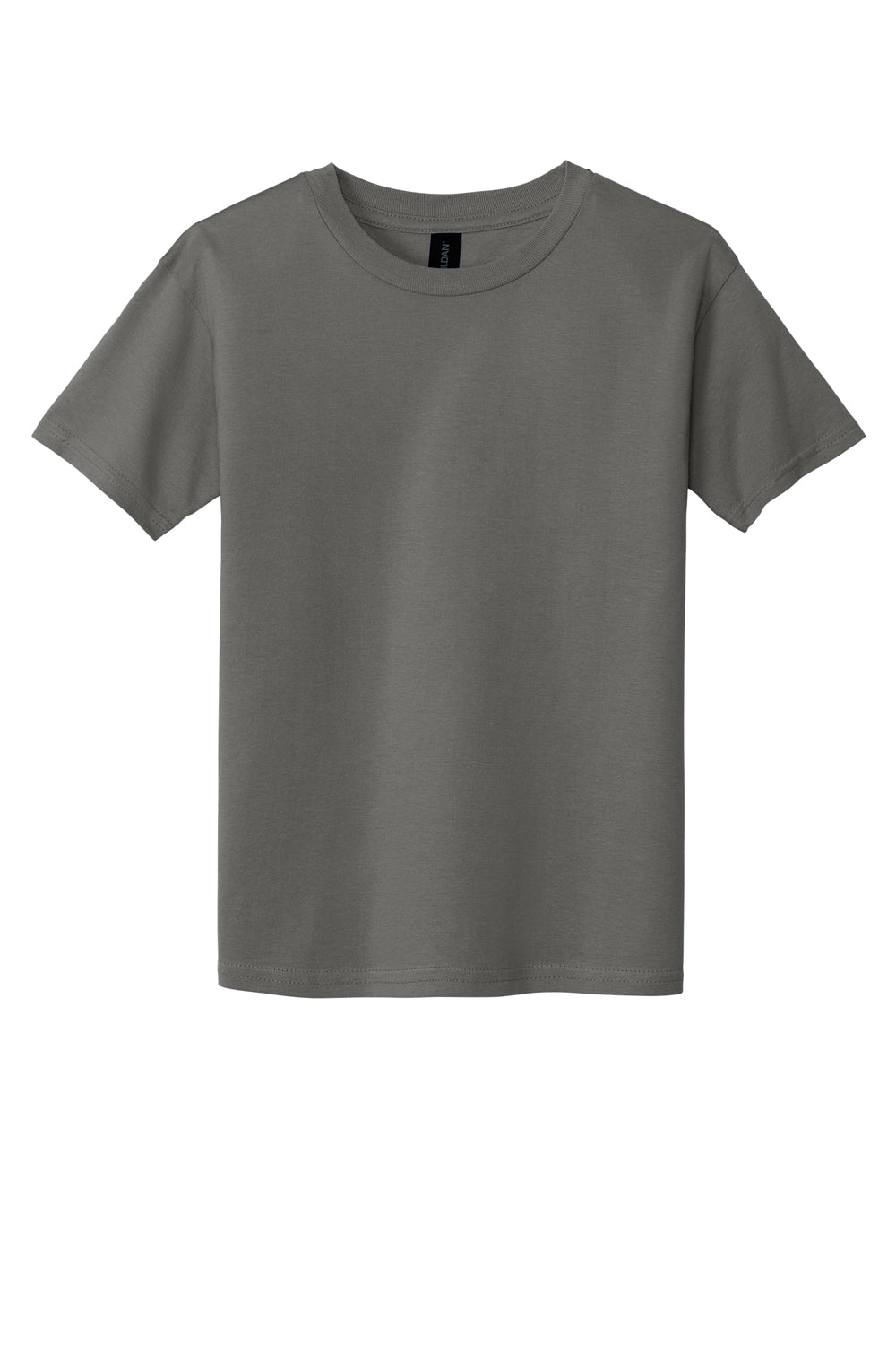 Gildan Youth Softstyle Short Sleeve Crewneck T-Shirt Charcoal Grey Flat Front