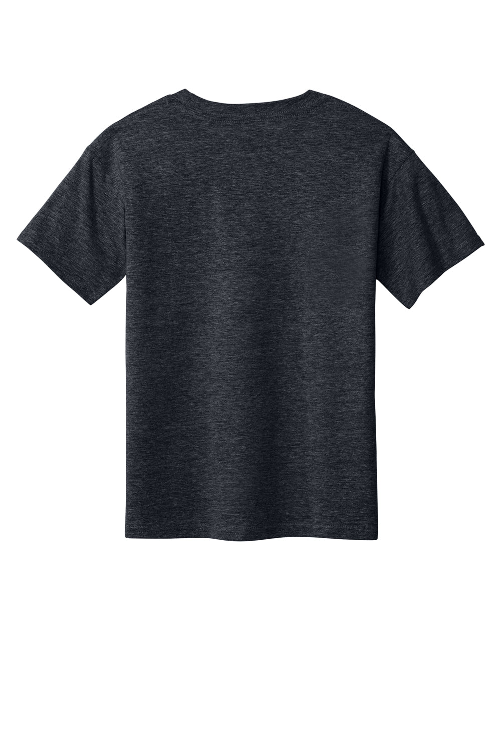 Gildan Youth Softstyle Short Sleeve Crewneck T-Shirt Heather Dark Grey Flat Back