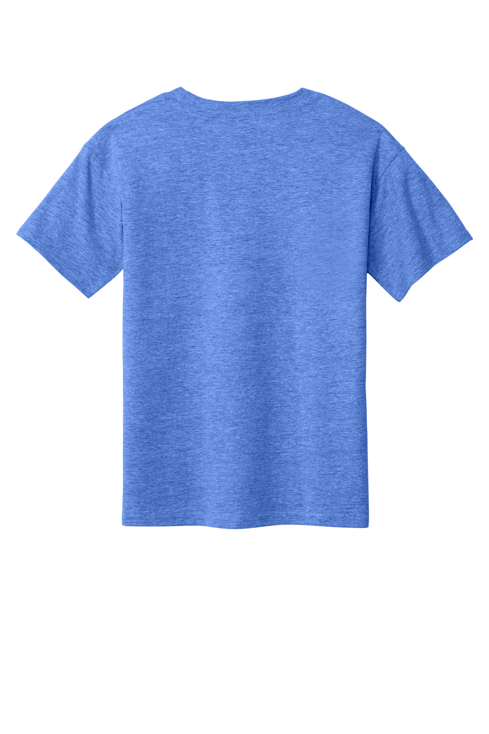 Gildan Youth Softstyle Short Sleeve Crewneck T-Shirt Heather Royal Blue Flat Back