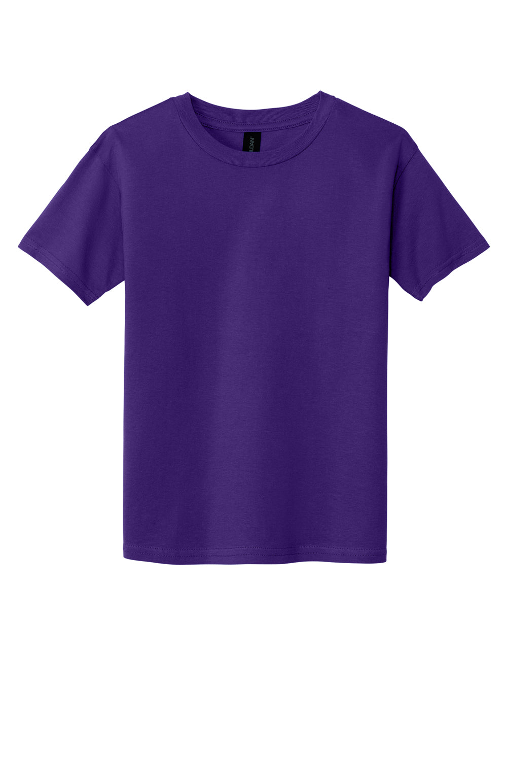 Gildan Youth Softstyle Short Sleeve Crewneck T-Shirt Purple Flat Front