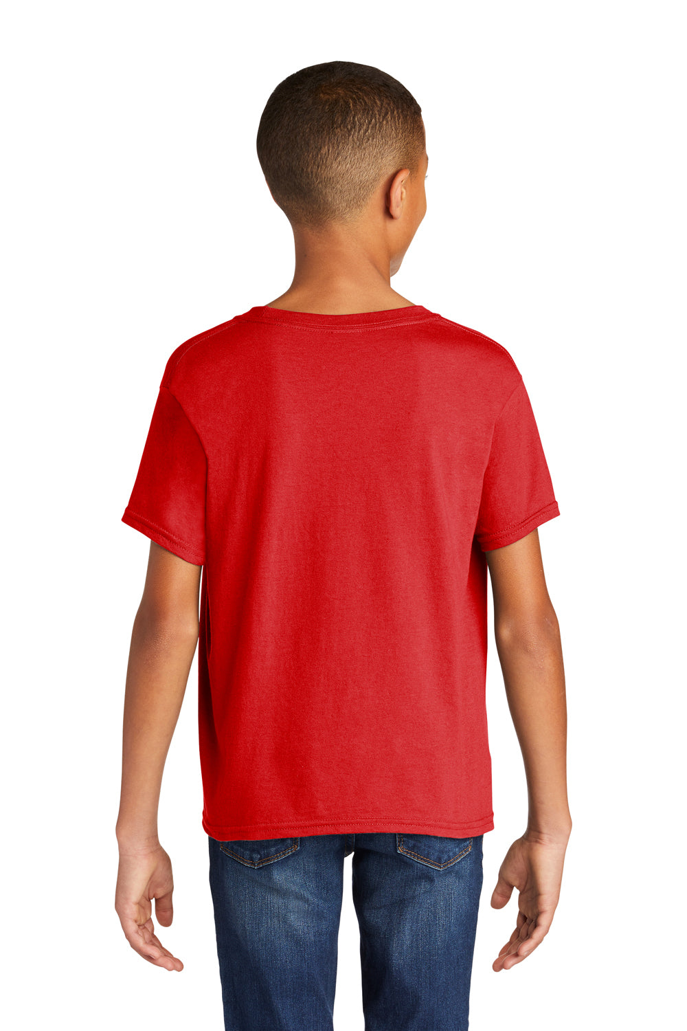 Gildan Youth Softstyle Short Sleeve Crewneck T-Shirt Red Back