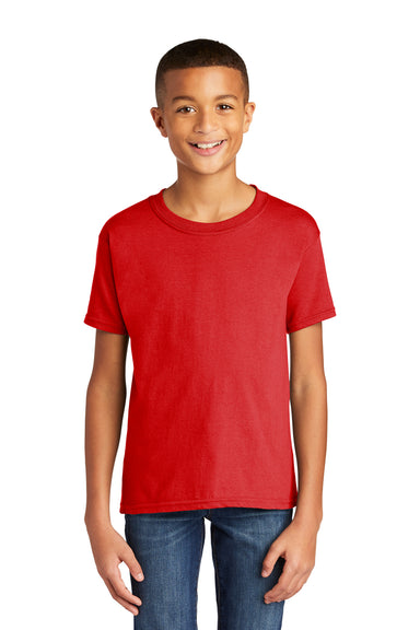 Gildan Youth Softstyle Short Sleeve Crewneck T-Shirt Red Front