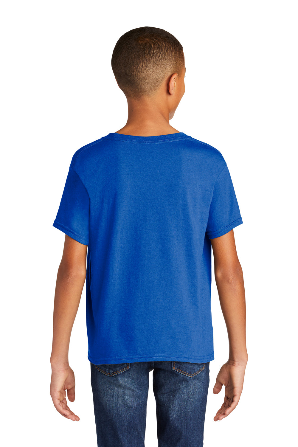 Gildan Youth Softstyle Short Sleeve Crewneck T-Shirt Royal Blue Back