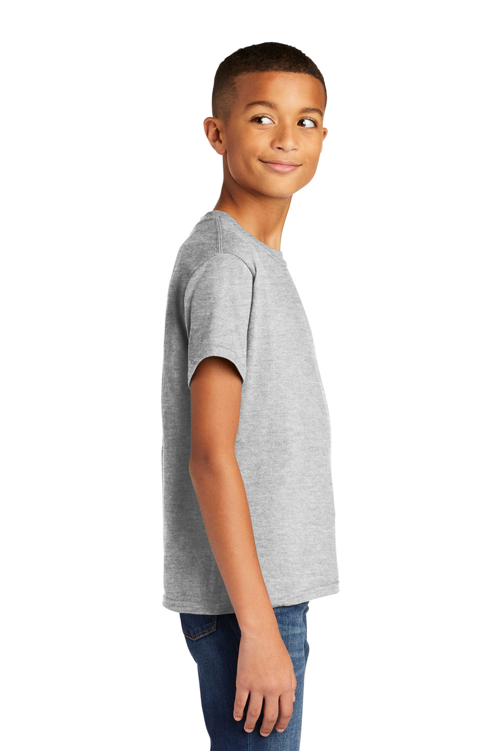 Gildan Youth Softstyle Short Sleeve Crewneck T-Shirt Sport Grey Side