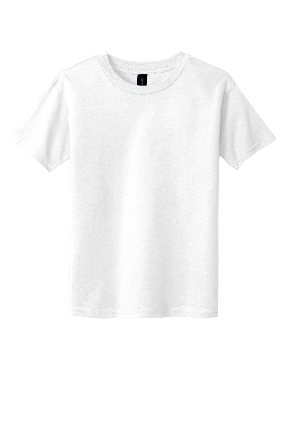 Gildan Youth Softstyle Short Sleeve Crewneck T-Shirt White Flat Front