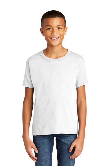 Gildan Youth Softstyle Short Sleeve Crewneck T-Shirt White Front