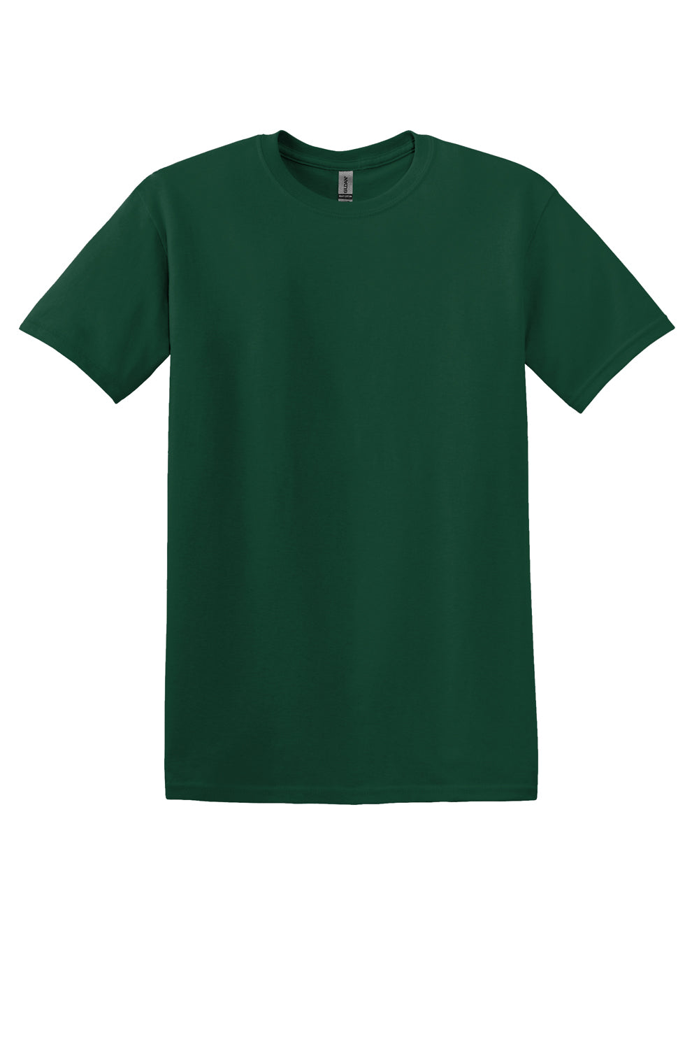 Gildan Mens Softstyle Short Sleeve Crewneck T-Shirt Forest Green Flat Front