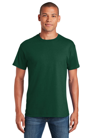 Gildan Mens Softstyle Short Sleeve Crewneck T-Shirt Forest Green Front