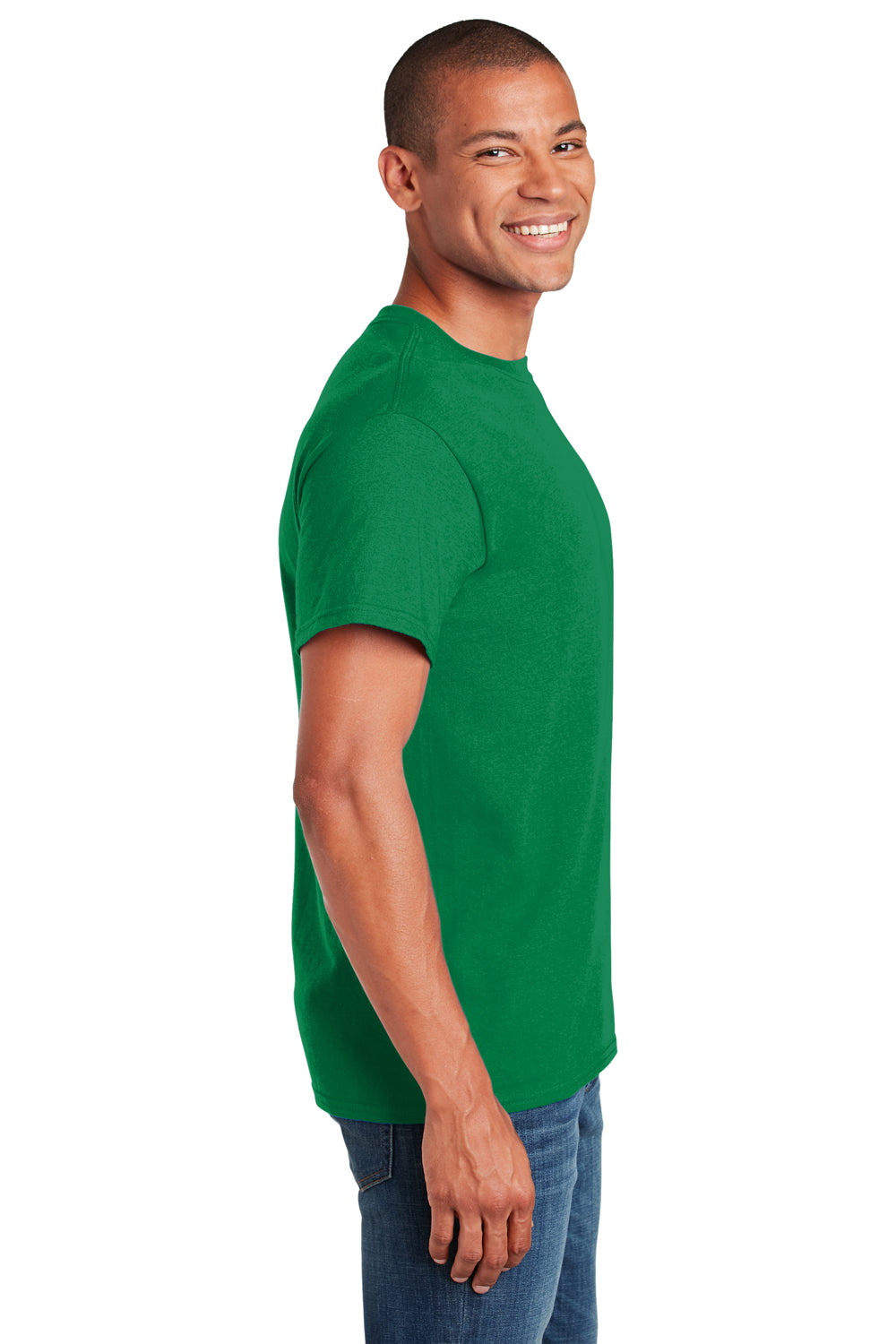 Gildan Mens Softstyle Short Sleeve Crewneck T-Shirt Kelly Green Side
