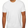 Next Level Mens Sueded Jersey Short Sleeve Crewneck T-Shirt - White