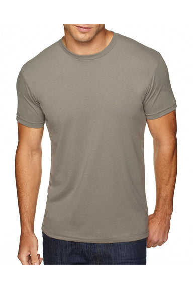 Next Level 6410 Mens Sueded Jersey Short Sleeve Crewneck T-Shirt Warm Grey Front