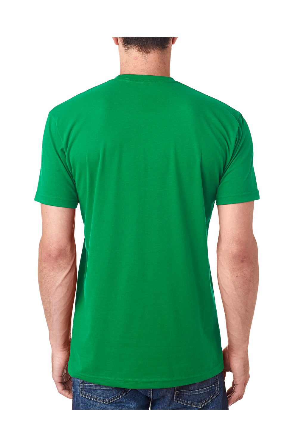 Next Level 6410 Mens Sueded Jersey Short Sleeve Crewneck T-Shirt Envy Green Back