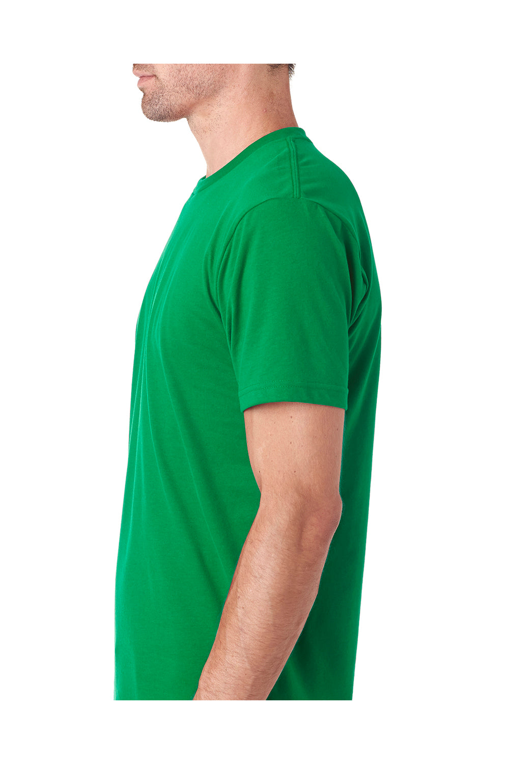Next Level 6410 Mens Sueded Jersey Short Sleeve Crewneck T-Shirt Envy Green Side