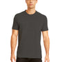 Next Level Mens Sueded Jersey Short Sleeve Crewneck T-Shirt - Heather Charcoal Grey