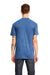 Next Level 6410 Mens Sueded Jersey Short Sleeve Crewneck T-Shirt Heather Cool Blue Back