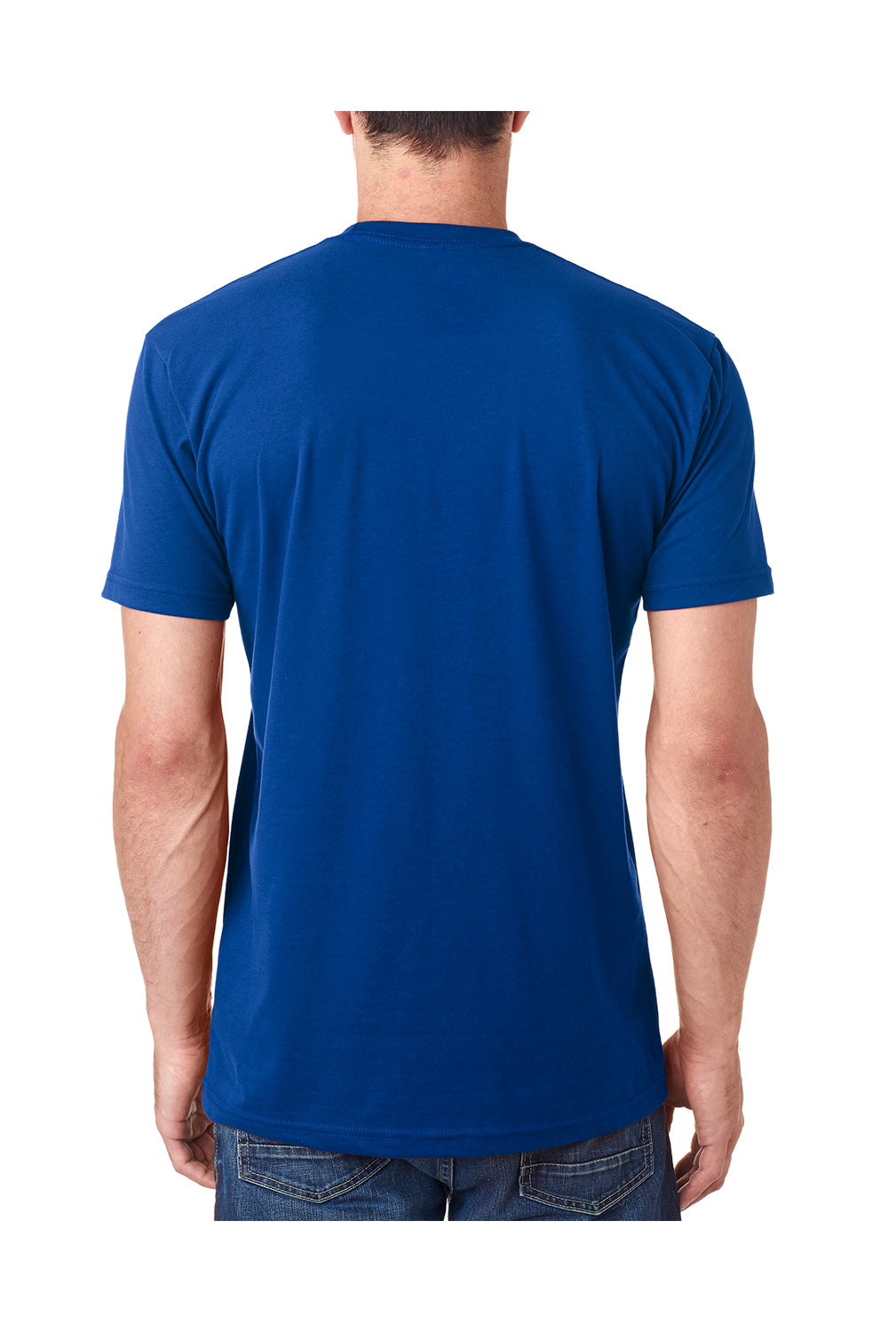 Next Level 6410 Mens Sueded Jersey Short Sleeve Crewneck T-Shirt Royal Blue Back