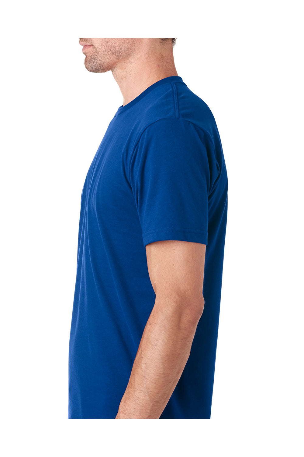 Next Level 6410 Mens Sueded Jersey Short Sleeve Crewneck T-Shirt Royal Blue Side