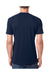 Next Level 6410 Mens Sueded Jersey Short Sleeve Crewneck T-Shirt Navy Blue Back