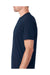 Next Level 6410 Mens Sueded Jersey Short Sleeve Crewneck T-Shirt Navy Blue Side