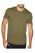 Next Level 6410 Mens Sueded Jersey Short Sleeve Crewneck T-Shirt Military Green Front