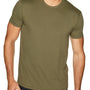 Next Level Mens Sueded Jersey Short Sleeve Crewneck T-Shirt - Military Green
