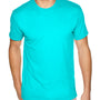 Next Level Mens Sueded Jersey Short Sleeve Crewneck T-Shirt - Tahiti Blue