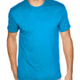 Next Level Mens Sueded Jersey Short Sleeve Crewneck T-Shirt - Turquoise Blue - Closeout