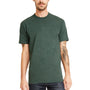 Next Level Mens Sueded Jersey Short Sleeve Crewneck T-Shirt - Heather Forest Green