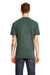 Next Level 6410 Mens Sueded Jersey Short Sleeve Crewneck T-Shirt Heather Forest Green Back