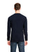 Next Level 6411 Mens Sueded Jersey Long Sleeve Crewneck T-Shirt Navy Blue Back