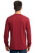 Next Level 6411 Sueded Jersey Long Sleeve Crewneck T-Shirt Cardinal Red Back